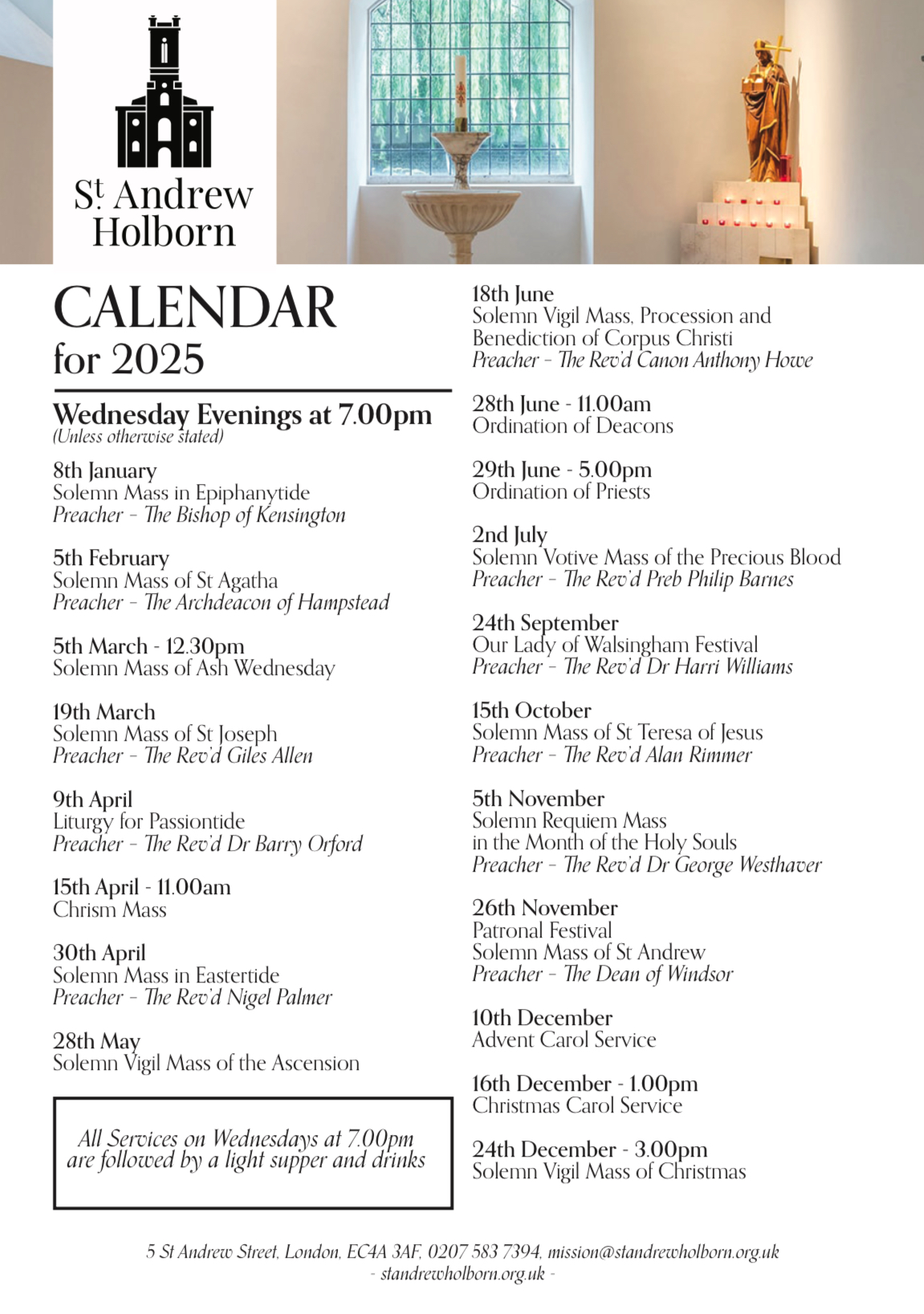 Calendar 2025, published: